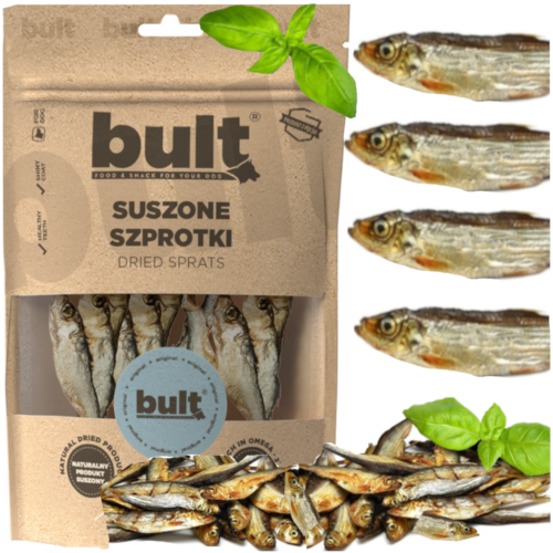 Przejdź do produktu Bult smaczki przysmaki suszone szprotki 60g dla psa