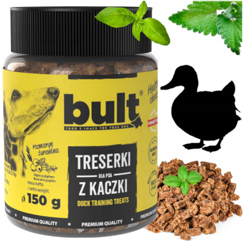 Przejdź do produktu Bult smaczki przysmaki trenerki z kaczki 150g dla psa