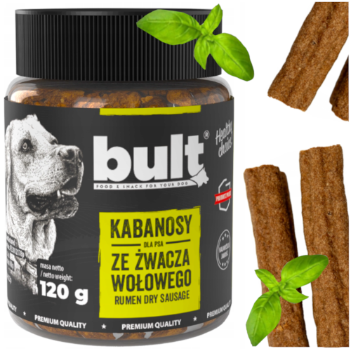Przejdź do produktu Bult smaczki przysmaki kabanosy ze żwacza wołowego 120g  dla psa