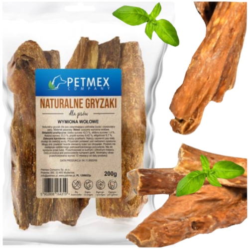 Przejdź do produktu Petmex smaczki przysmaki wymię wołowe suszone 200g dla psa
