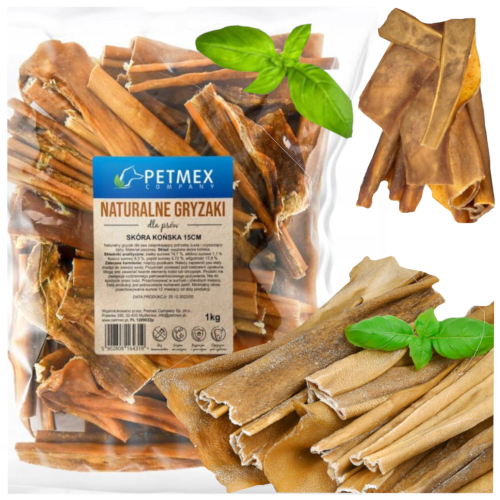 Przejdź do produktu Petmex smaczki przysmaki skóra końska 1000g dla psa