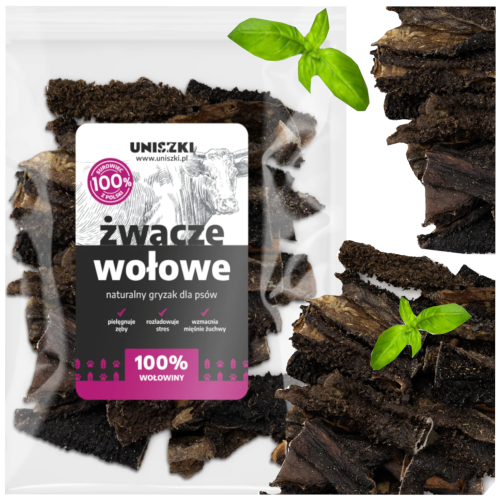 Przejdź do produktu Uniszki smaczki przysmaki żwacz wołowy 100g dla psa