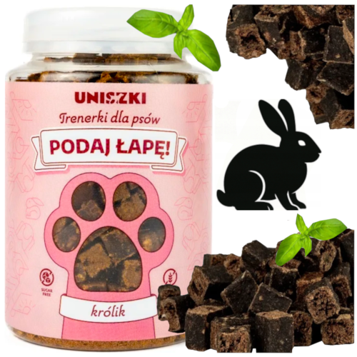 Przejdź do produktu Uniszki smaczki przysmaki trenerki z królika 210g dla psa