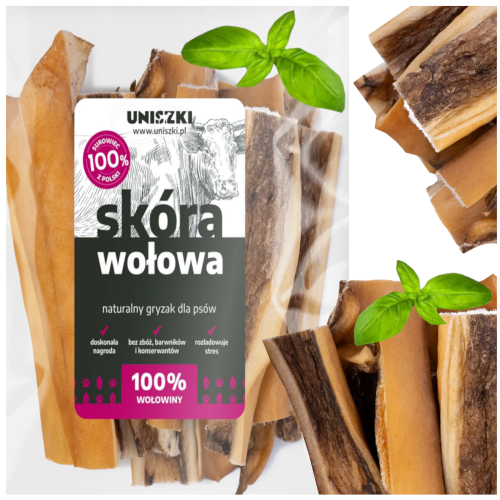 Przejdź do produktu Uniszki smaczki przysmaki skóra wołowa 100g dla psa
