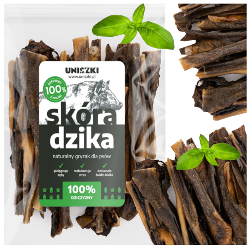 Przejdź do produktu Uniszki smaczki przysmaki skóra dzika 100g dla psa