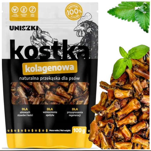 Przejdź do produktu Uniszki smaczki przysmaki kostka kolagenowa 100g dla psa