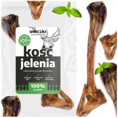 Przejdź do produktu Uniszki smaczki przysmaki kość jelenia 1 szt dla psa