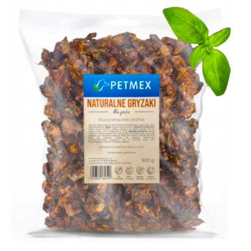 Przejdź do produktu Petmex smaczki przysmaki płuco wołowe 500g dla psa