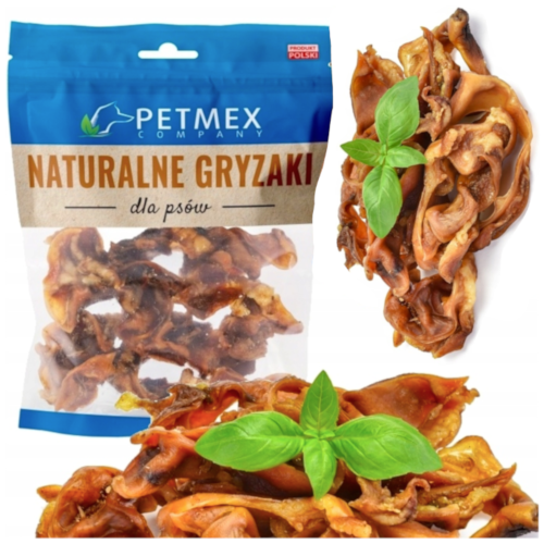 Przejdź do produktu Petmex smaczki przysmaki uszy wieprzowe cięte 100g dla psa 