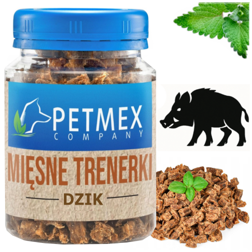 Przejdź do produktu Petmex smaczki przysmaki trenerki z dzika 130g dla psa 