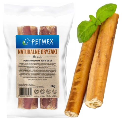 Przejdź do produktu Petmex smaczki przysmaki penis wołowy 2szt dla psa 