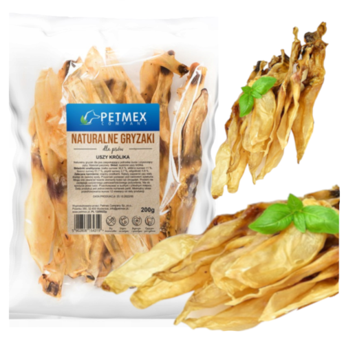 Przejdź do produktu  Petmex smaczki przysmaki uszy królicze 200g dla psa 