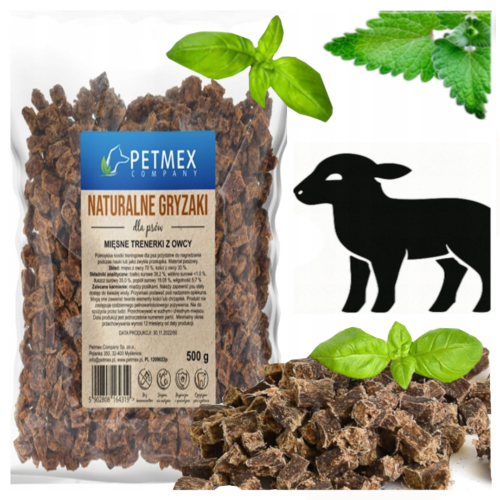 Przejdź do produktu  Petmex smaczki przysmaki trenerki jagnięce 500g dla psa 