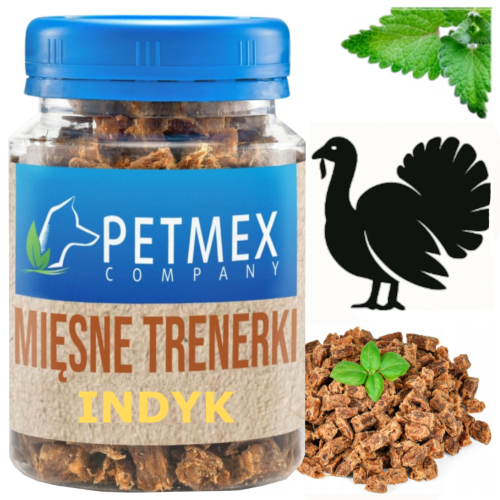 Przejdź do produktu Petmex smaczki przysmaki trenerki z indyka 130g dla psa 