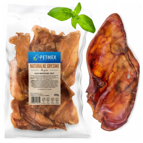 Przejdź do produktu Petmex smaczki przysmaki ucho wieprzowe 10szt dla psa 