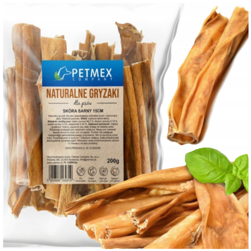 Przejdź do produktu Petmex smaczki przysmaki skóra sarny 200g dla psa