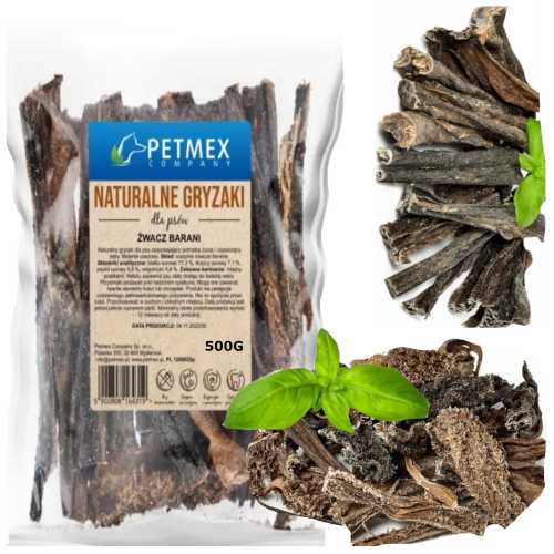 Przejdź do produktu Petmex smaczki przysmaki żwacz barani 500g dla psa