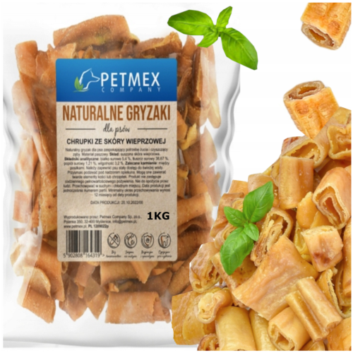 Przejdź do produktu Petmex smaczki przysmaki chrupki wieprzowe 1000g dla psa