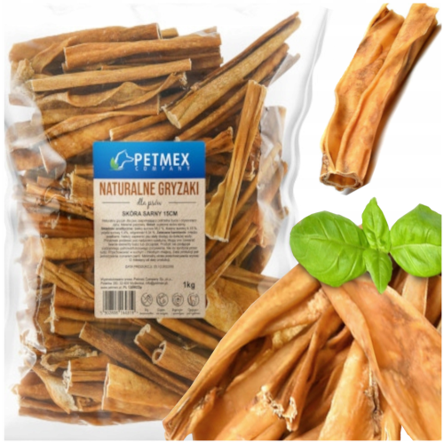 Przejdź do produktu Petmex smaczki przysmaki skóra sarny 1000g dla psa